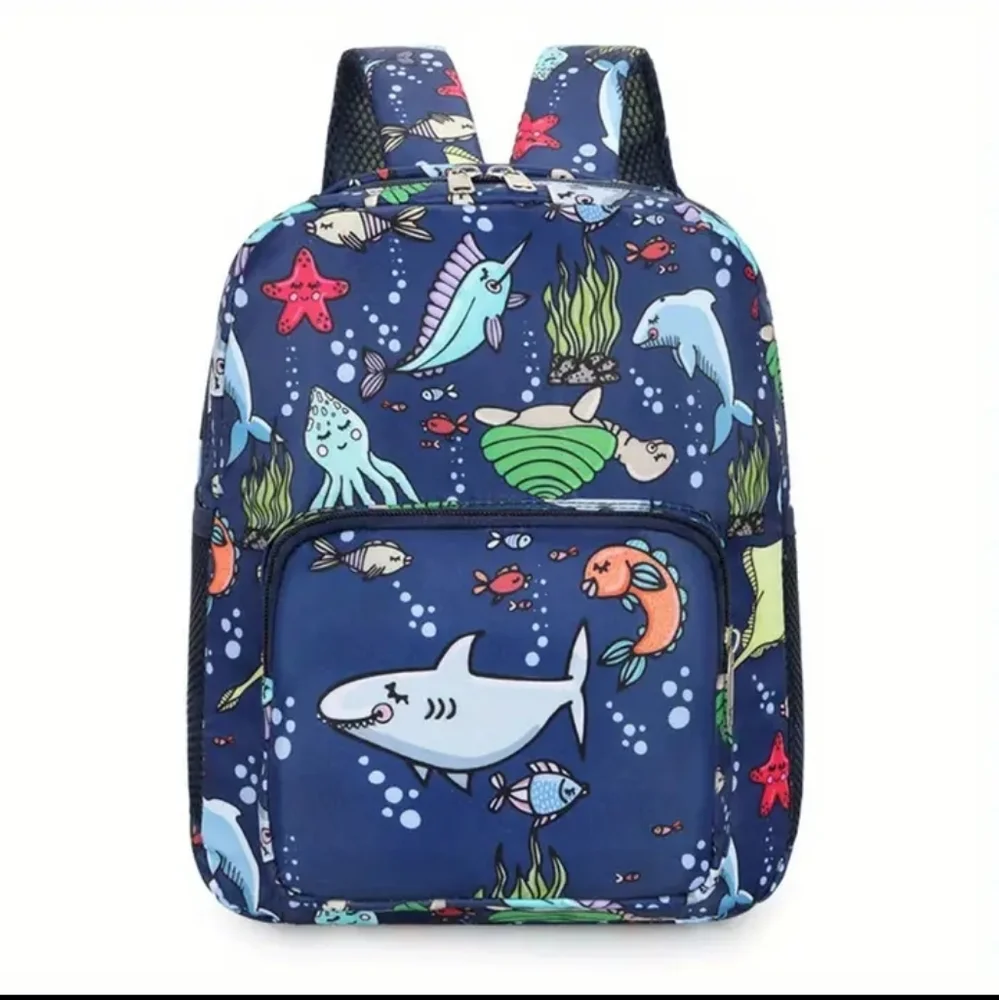 Children's Cute Cartoon Blue Shark Backpack, Fashion Bag. New NWT‎ 12x10 - Picture 4 of 8